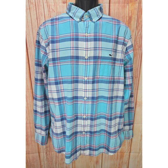Vineyard Vines Slim Fit Tucker Plaid Long Sleeve Shirt Large - Picture 1 of 7